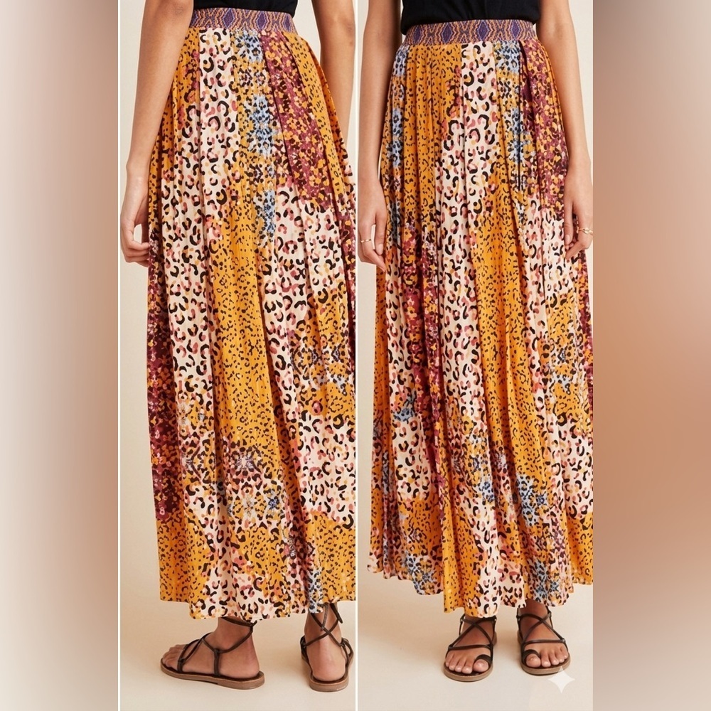ANTHROPOLOGIE X BHANUNI BY JYOTI PANTHERS | Mixed Media Maxi Skirt - Picture 4 of 12